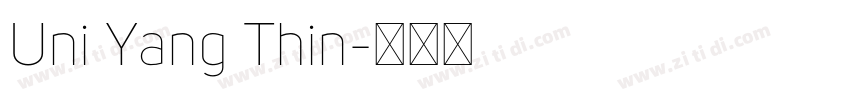 Uni Yang Thin字体转换